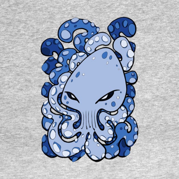 Octopus Squid Kraken Cthulhu Sea Creature - Little Boy Blue by BigNoseArt